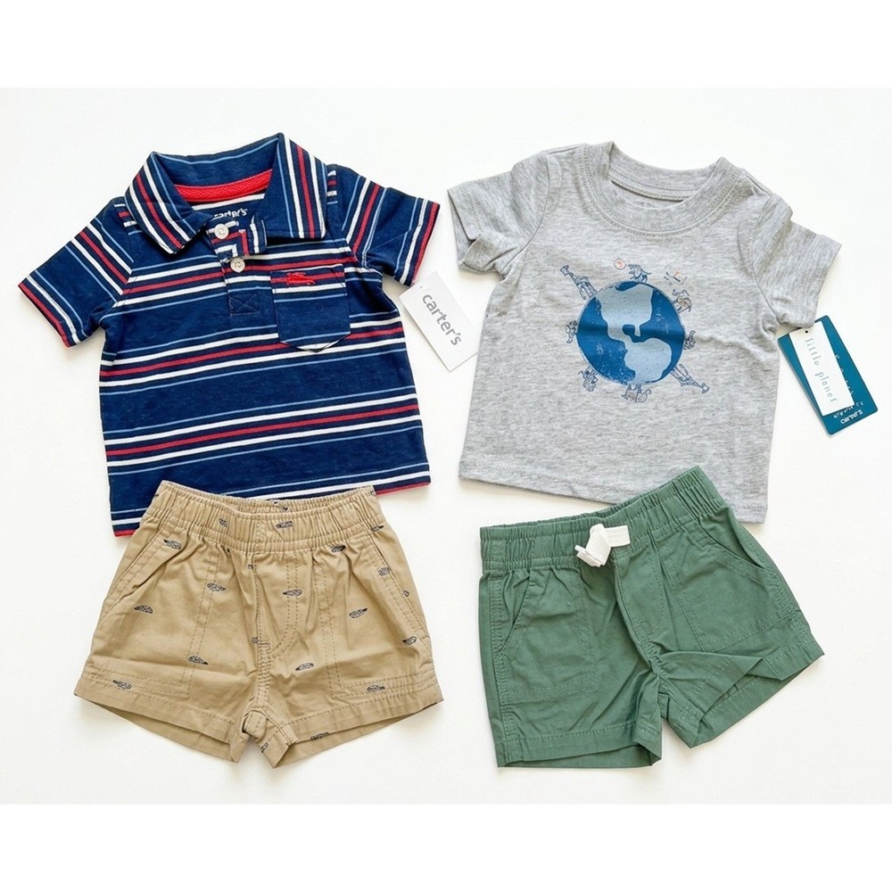 Carter's / Carter's Little Planet Newborn Baby Boy's Short Sets, 100% Cotton